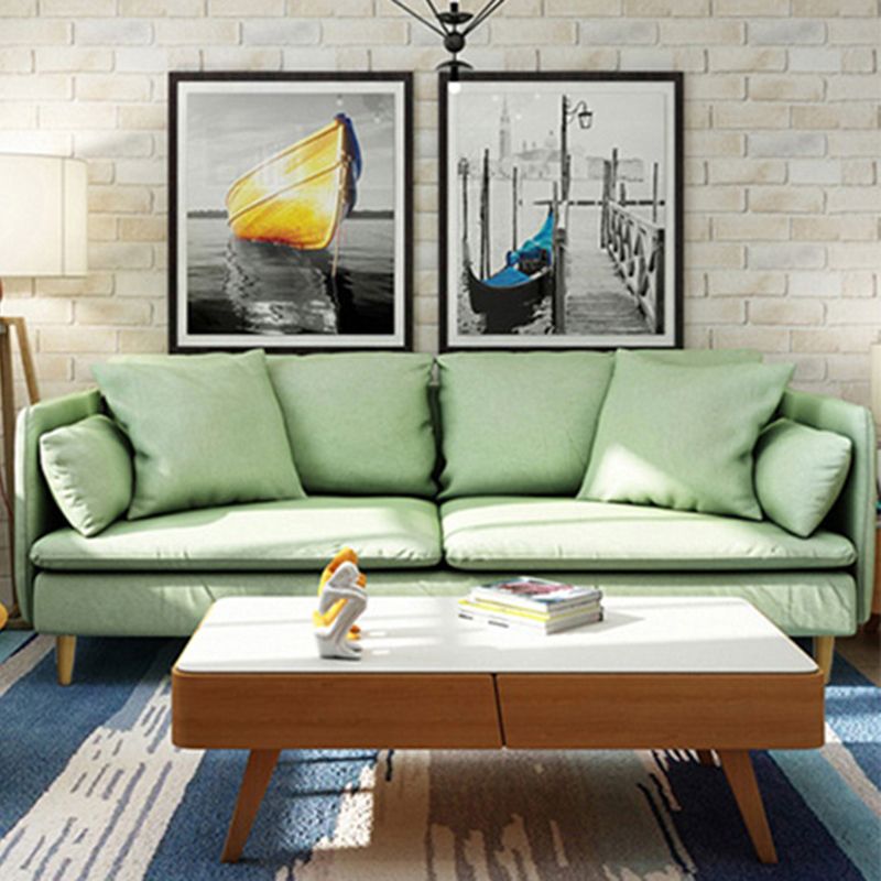 Contemporary Cushions Standard Pillow Top Arm Slipcovered Sofa
