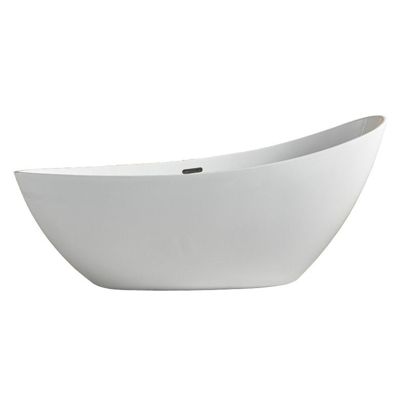 Antique Finish Oval Bathtub Stand Alone Modern Soaking Bath Tub