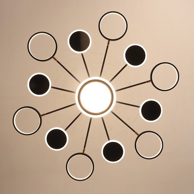 Circles Chandelier Pendant Light Nordic Metal LED Ceiling Pendant Light for Living Room