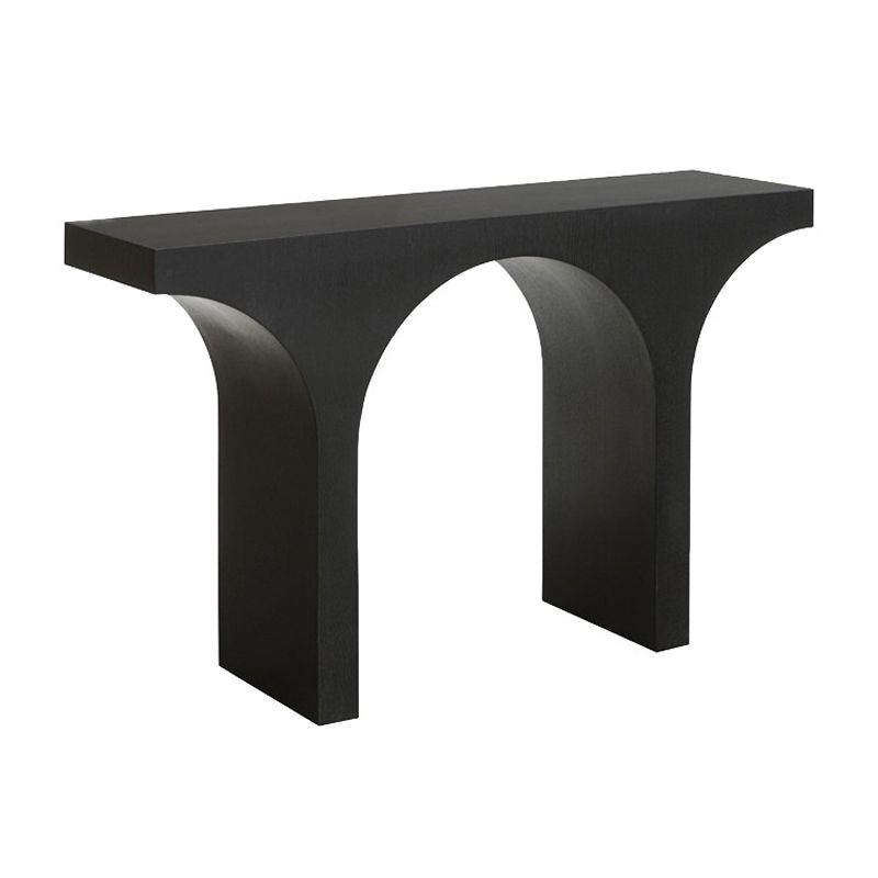 Wood Console Table 33.4 inch High, Hall Sled Console Accent Table