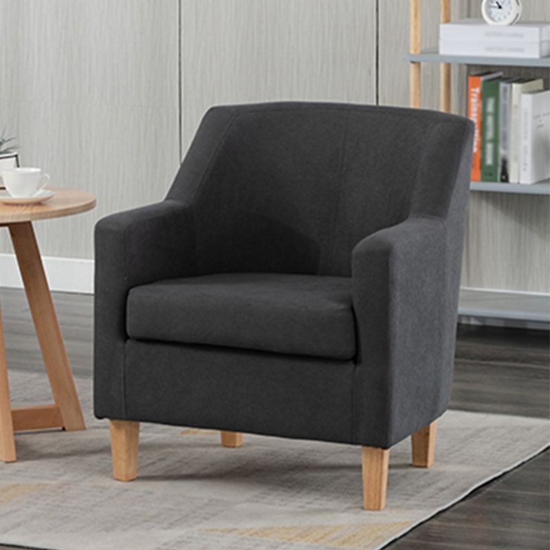 27.55" W Velvet Arm Chair Basic 4 Legs Accent Chair with Tight Back and Square Arms