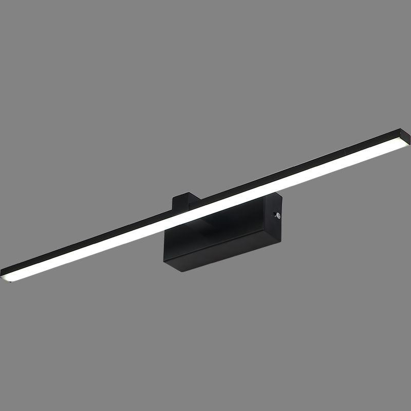 Luz de pared de metal de forma lineal Luz de montaje de pared de espejo de luz simple estilo moderno