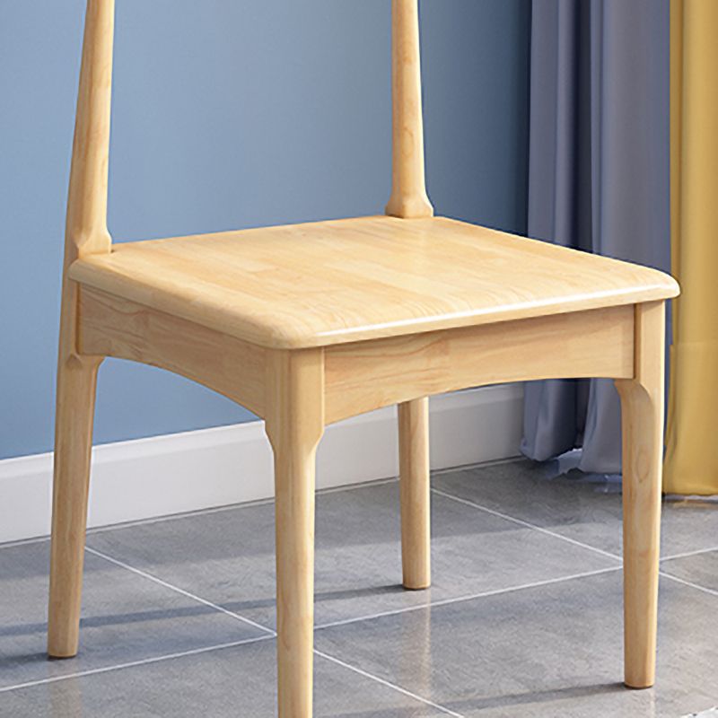 Scandinavian Wood Dining Chairs Indoor Armless Open Back Dining Side Chair