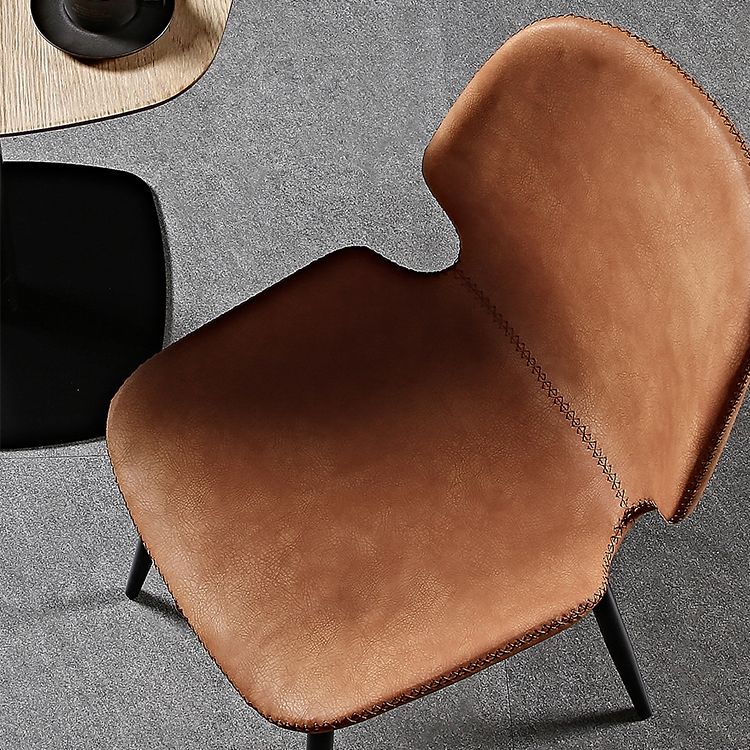 Metal industrial que cena la silla lateral sin brazos del Wingback del comedor de la silla lateral