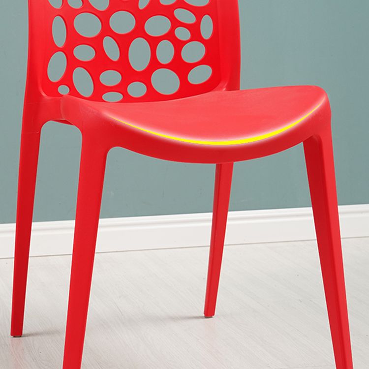 Nordic Dining Chair Plastic Dining Armless Chairs for Kitchen