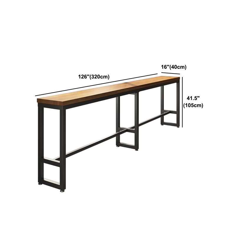 Pine Wood Bar Dining Table Modern Rectangle Bar Table for Milk Tea Shop Cafe
