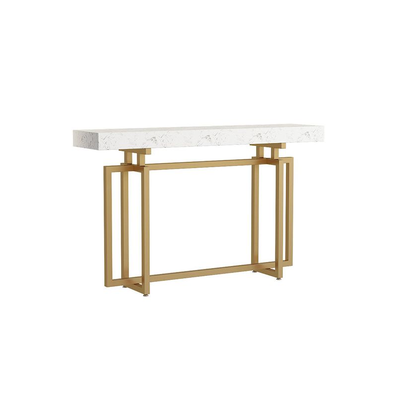 31.5" High Sofa Console Table with Marble Top Console for Hall