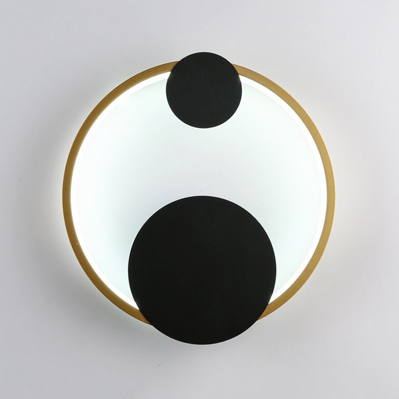 Metal Geometric Shape Wall Light Modern 1 Light Wall Mount Fixtures