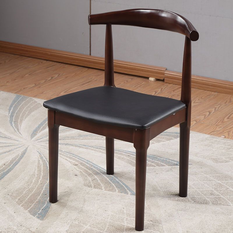 Wood Kitchen Dining Armless Chair Contemporary Upholstered Dining Chair