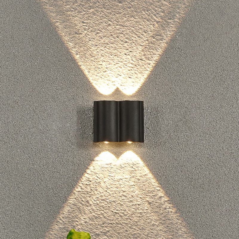 Tubes de style minimaliste moderne de haut en bas de la mur à lad lad lampe à la paroi des lumières murales en métal pour mur extérieur