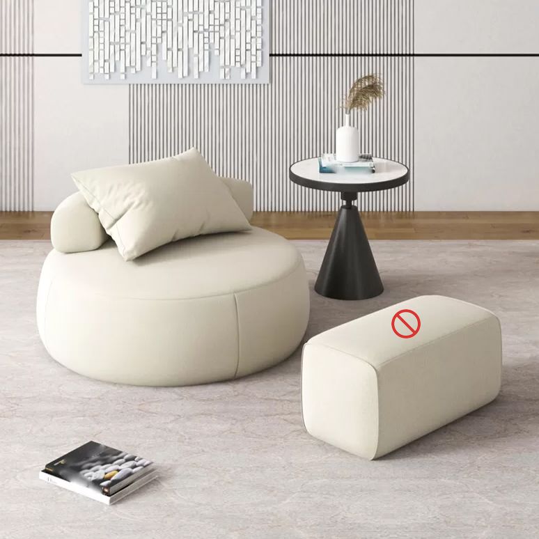 Nordic with Pillow Bonded Leather Armless Pillow Back Parsons Chair