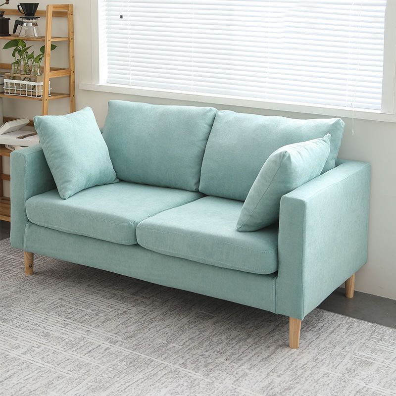 Loose Back Square Arm Sofa Nordic 24.4" D Slipcovered Loveseat
