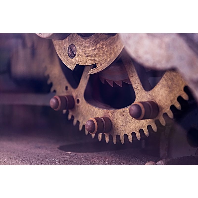 Metal Gear Wall Mural Wallpaper Mildew Resistant Wall Covering for Decoration