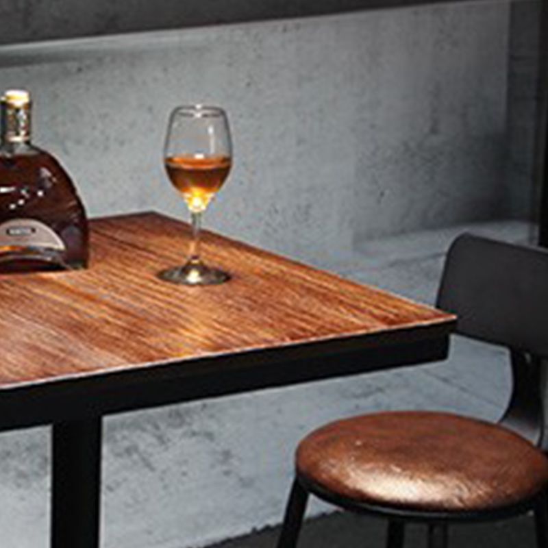 Industrial 1/2/3/4/5 Pieces Solid Wood Bar Table Set Fixed Counter Set for Home Use