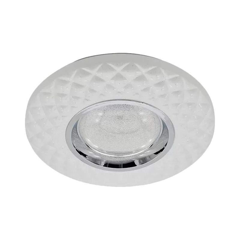 White Ring Flushmount Lamp Contemporary LED Acrylic Flush Mount Ceiling Light in Warm/Natural Light