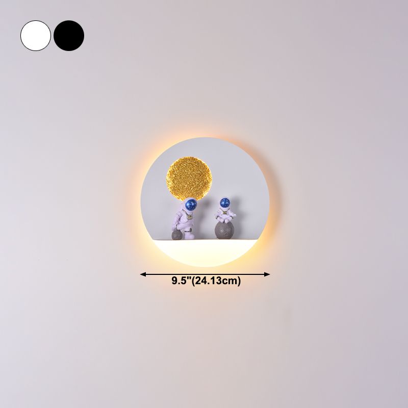 1 Light Geometric Wall Lighting Fixtures Modern Style Metal Wall Lights