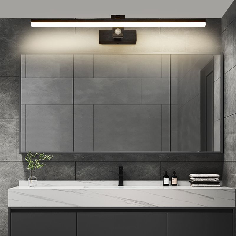 Contemporary Black Single Bathroom Vanity Light LED Bath Bar