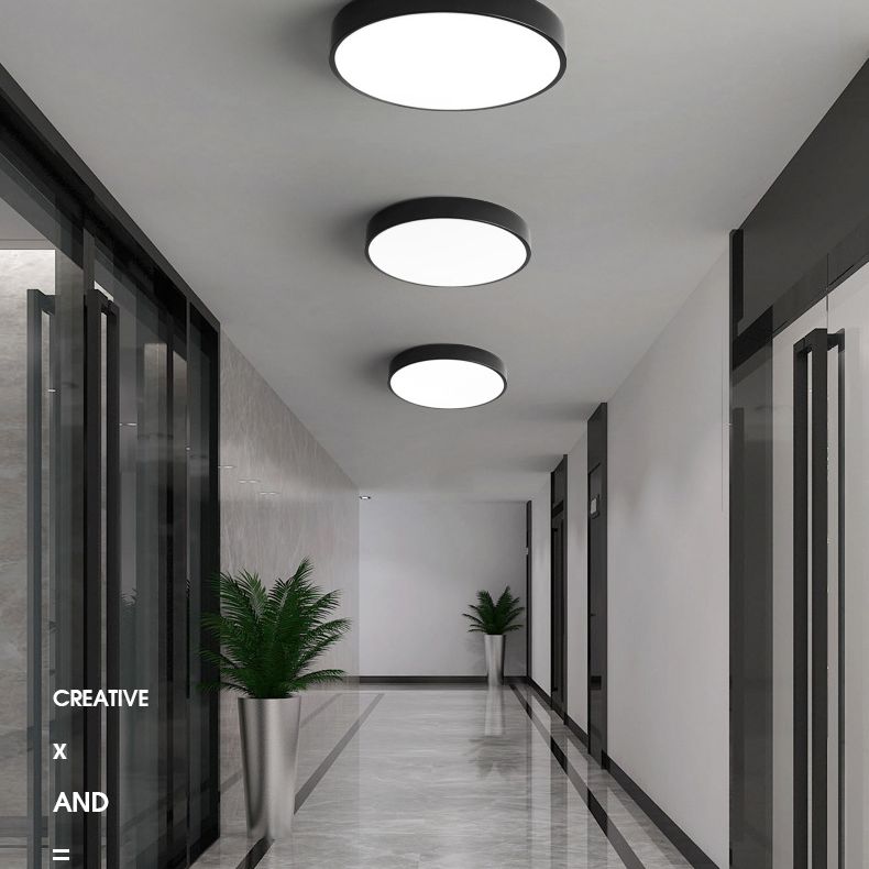 Plafonnier LED rond en acrylique, luminaire de Style nordique simple, pour couloir d'entrée