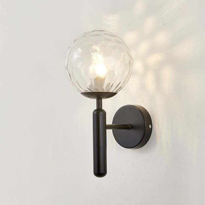 Modern Style Ball Wall Mounted Lamps Glass 1 Light Wall Sconces