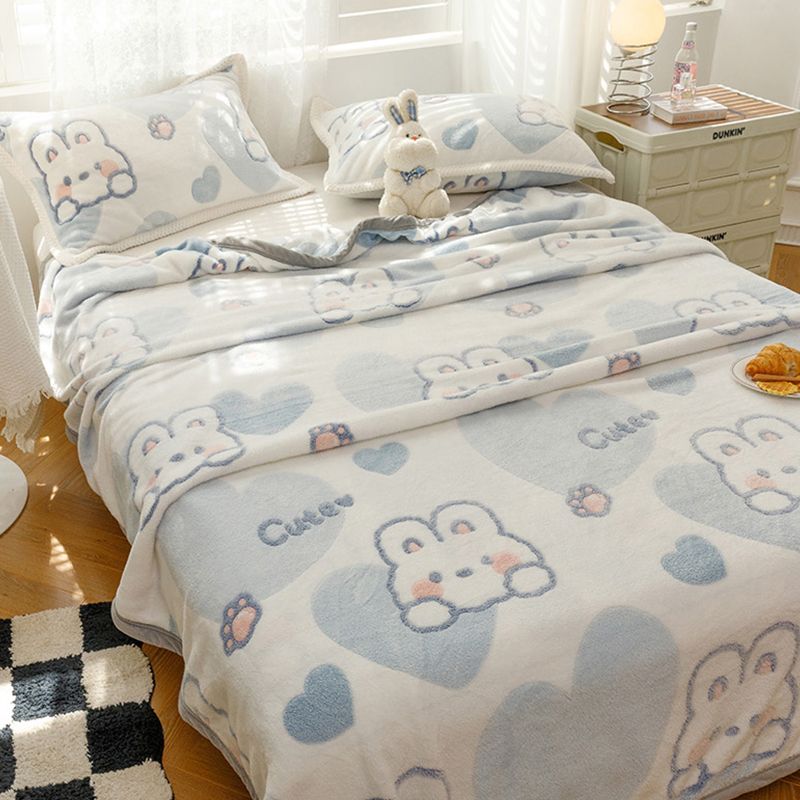 Popular Fitted Sheet Cartoon Printed Non-Pilling Fade Resistant Flannel Fitted Sheet