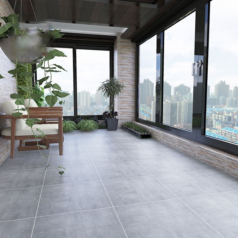 Floor Tile Square Scratch Resistant Ceramic Marble Print Non-Skid Matter Floor Tile