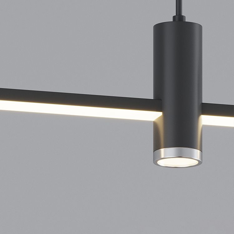 Style linéaire de style moderne Lights Metal 4 Light Island Lighting