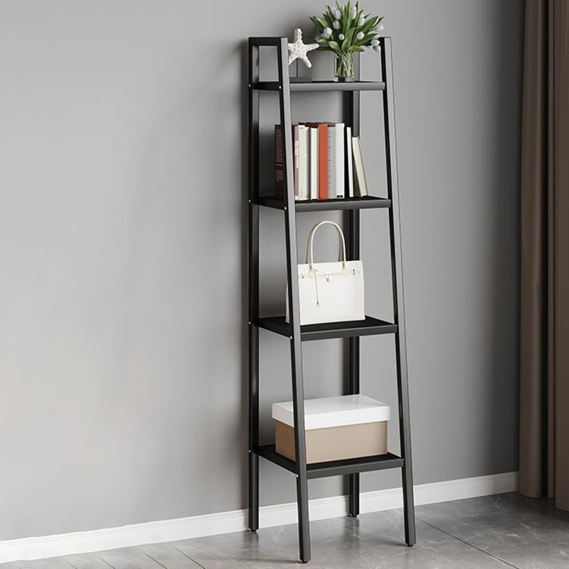 Contemporary Open Bookcase Metal Ladder Bookshelf for Kitchen