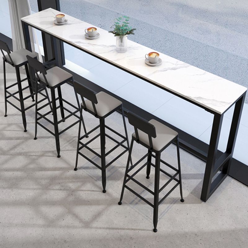 1/4/5 Pieces Pub Table Set Modern Rectangular Table and Stool Set