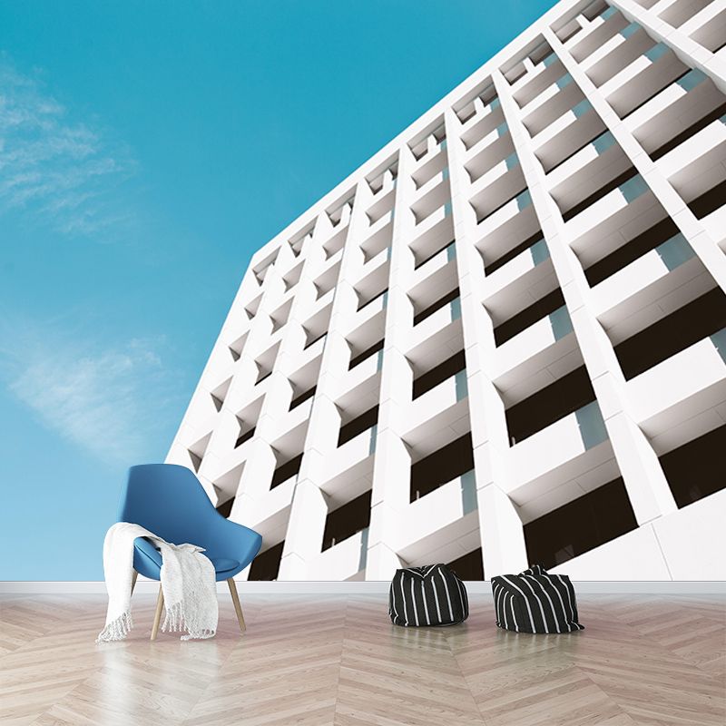 City Construction Mural Wallpaper Mildew Resistant Modern Room Decoration