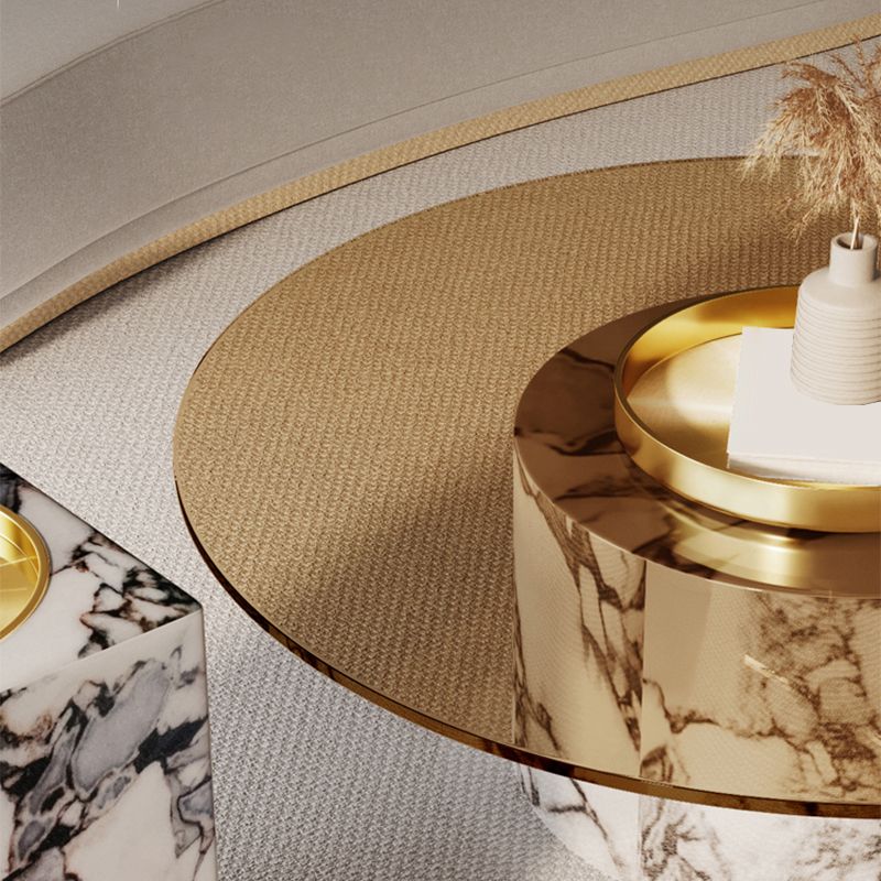 Round No Distressing Coffee Table Glass Pedestal Tropical Single Coffee Table