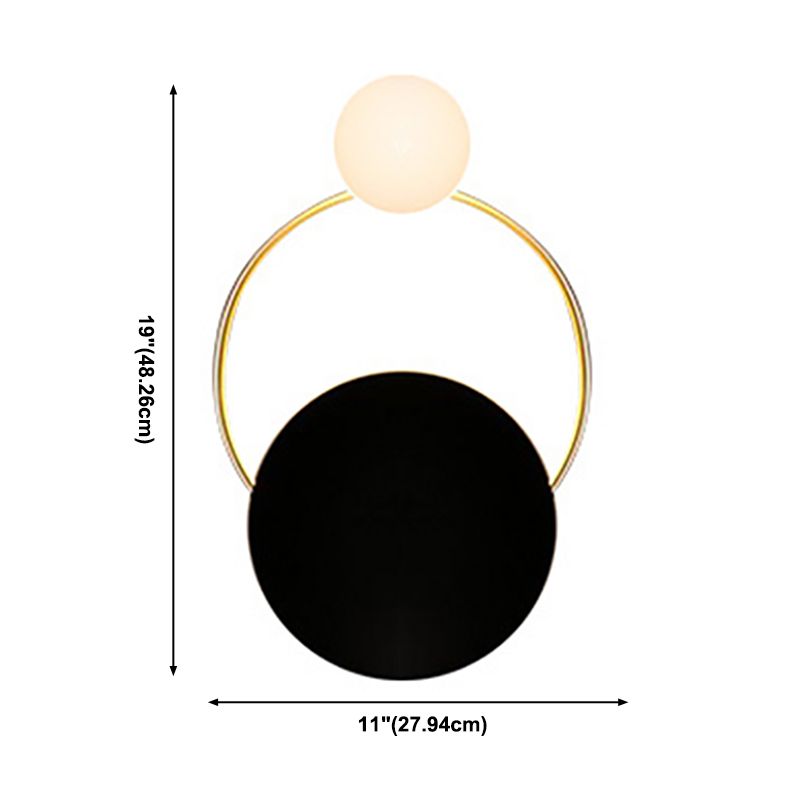 Geometric Wall Mount Lamp Ring with 2-Light Contemporary Minimalist Style Wall Light