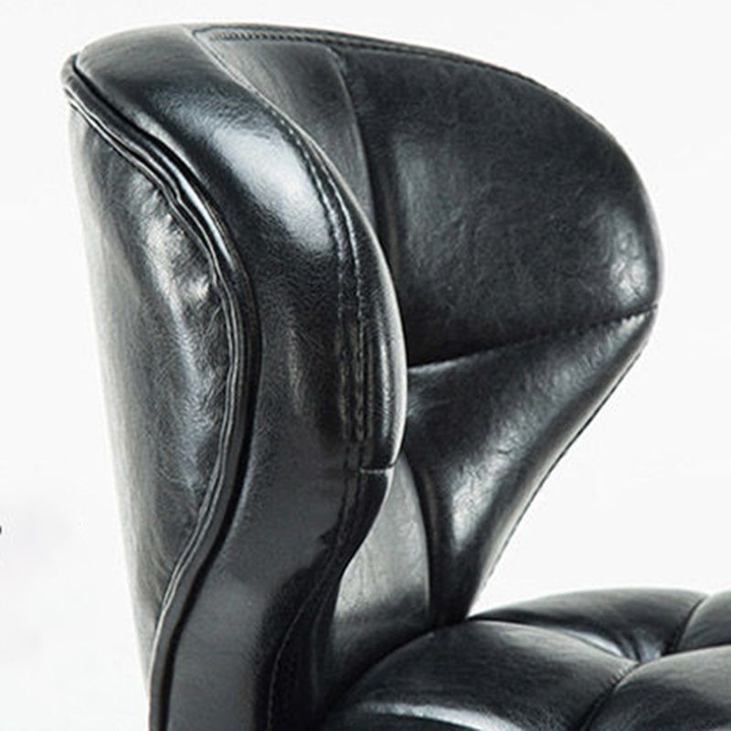 Industrial Armless Backrest Counter Stool Wood Cafe Bar Stool with Leather Cushion