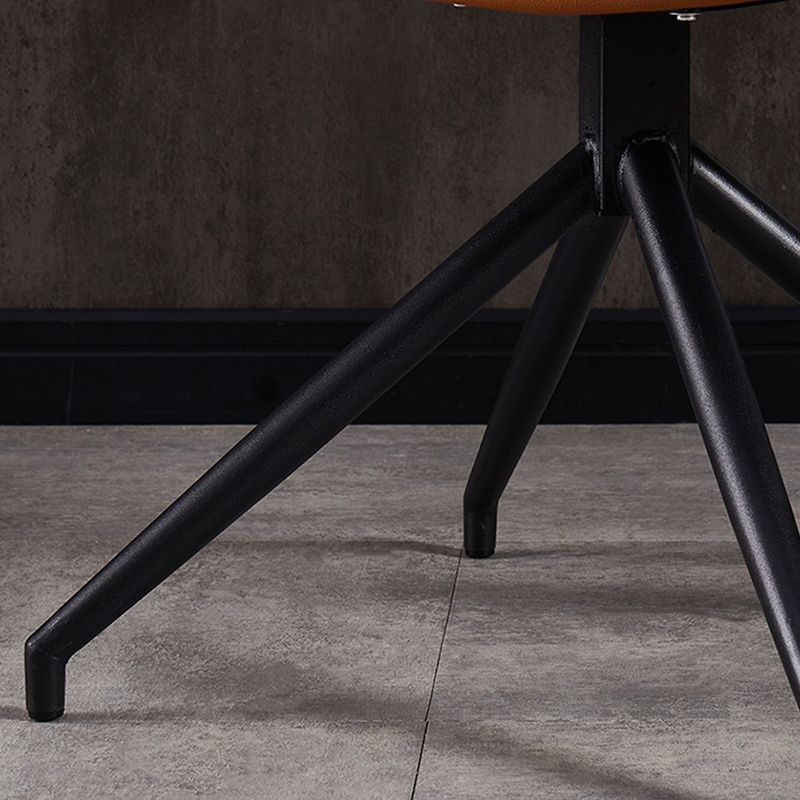 Silla auxiliar moderna de cuero para el hogar, silla de comedor con respaldo sólido y acabado mate (juego de 2)