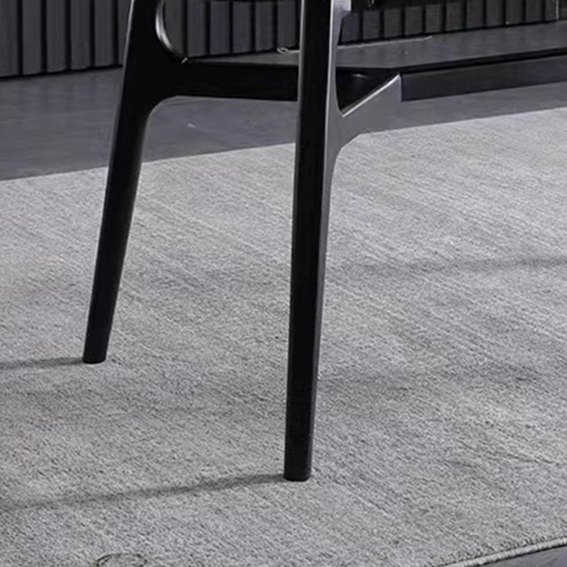 Industrial Rectangle Dining Table Gray Stone Top Table with Black Frame