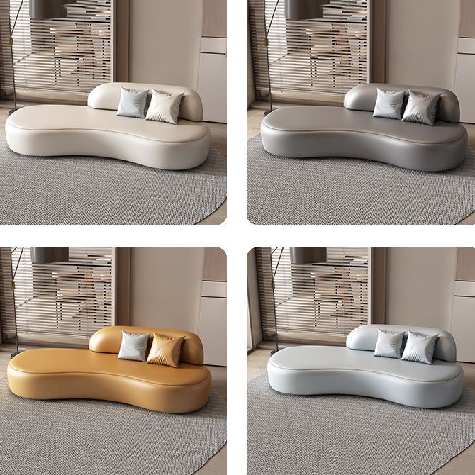 Modern Chaise Lounge Genuine Leather Chaise Lounge with Recessed Arm