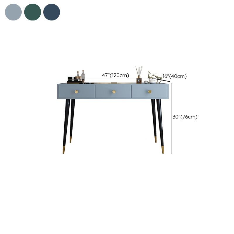 Modern Solid Wood Vanity Dressing Table with Mirror and Stool