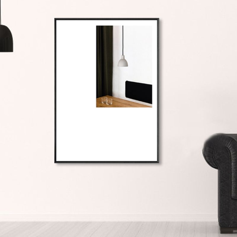 Still Life Wall Art Contemporary Textured Living Room Canvas Print in Light Color
