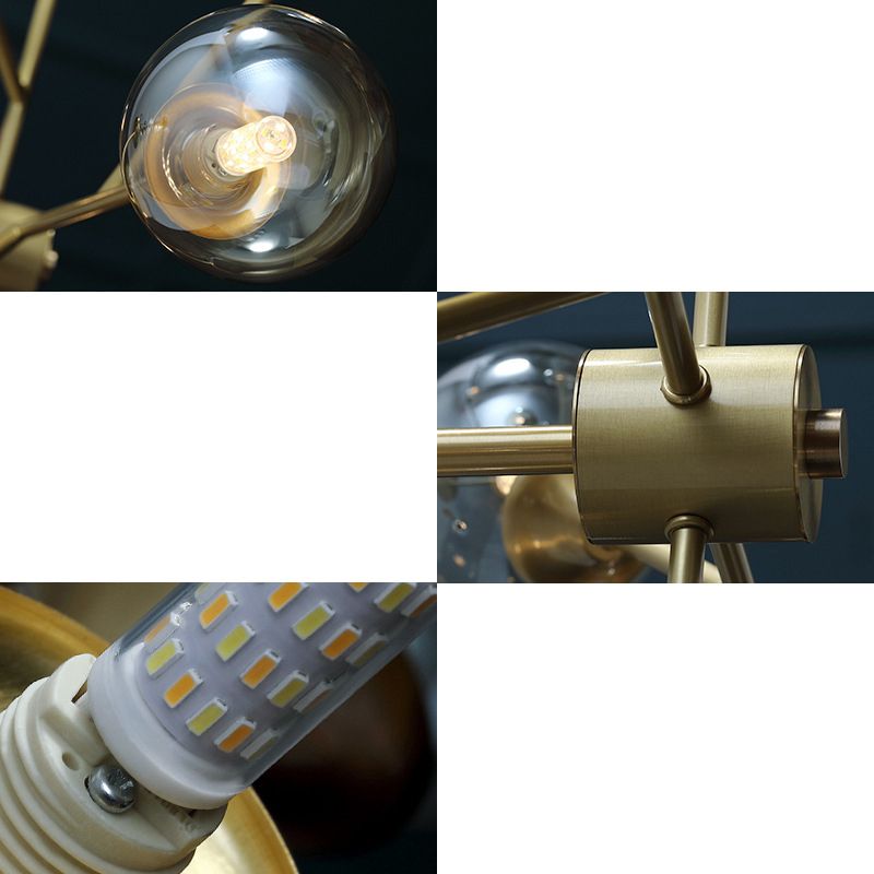 Fissature del lampadario a forma di globo Luce sospensione di vetro moderna per soggiorno
