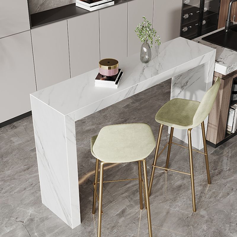 Modern Bar Dining Table Stone Rectangle Bar Table for Living Room
