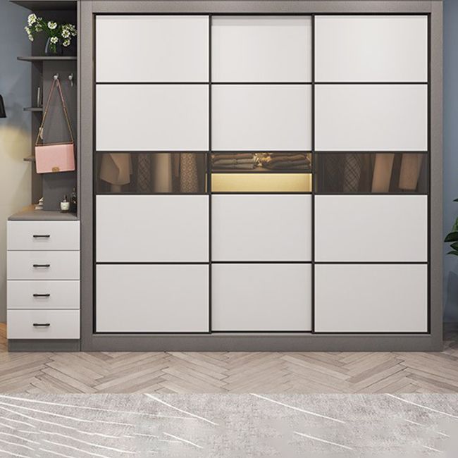 Grey and White Wardrobe Cabinet Contemporary Wardrobe Armoire