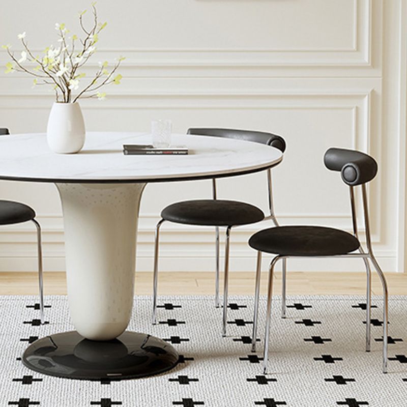 Contemporary Kitchen Dinner Table Round Pedestal Dining Table