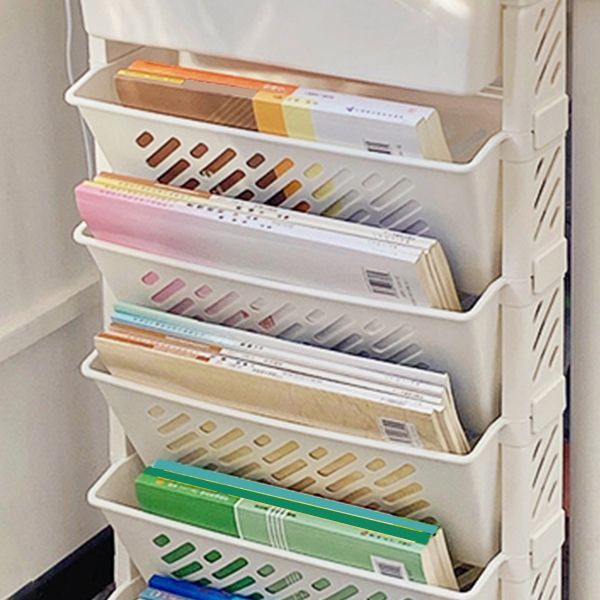 Contemporary Style Closed Back Bookshelf Acrylic Bookcase for Study Room