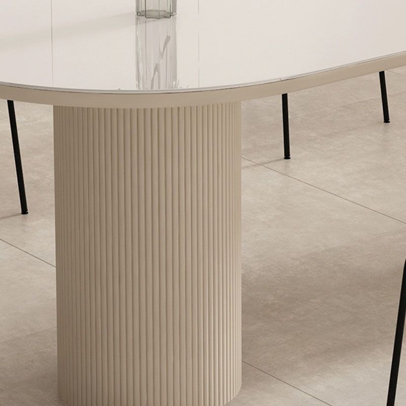 Kitchen Contemporary Dinner Table Double Pedestal Dining Table