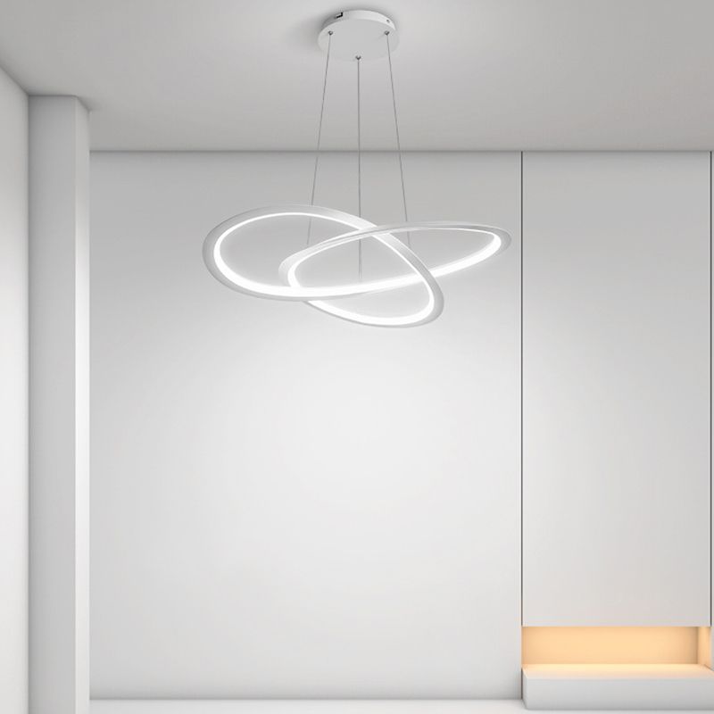 Linear Shape Metal Pendant Light Fixture Modern Style 1 Light Hanging Light Fixture