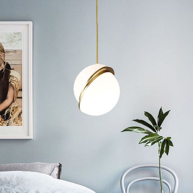 Acrylkugel zeitgenössischer einfacher einzelner Buld -Anhänger LED -Anhänger für Barstudienraum