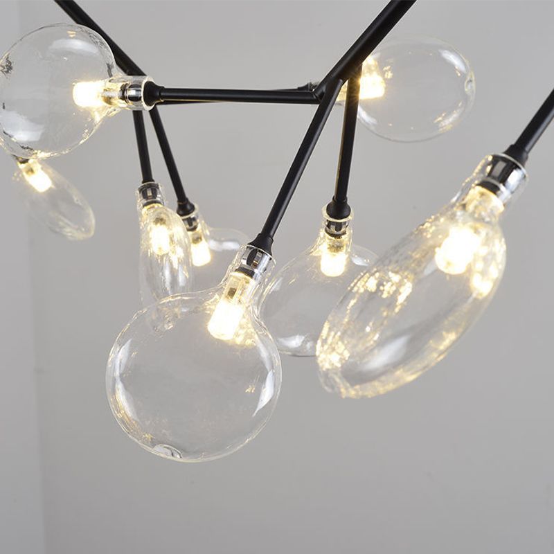 Metal Hanging Pendant Lights Living Room 27 Heads Creative Modern Island Lamps