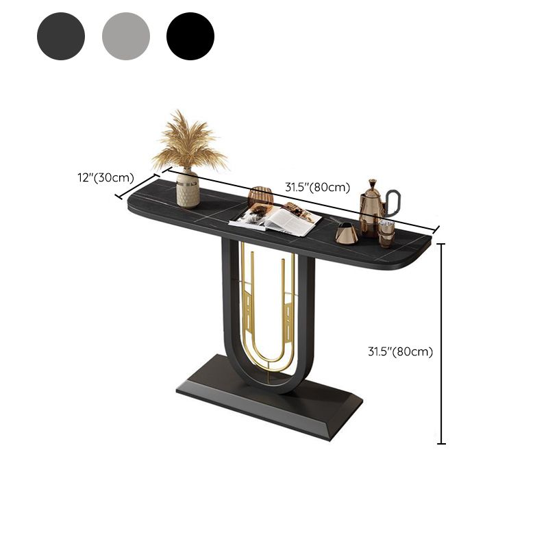 Half Moon Console Accent Table Scratch Resistant Console Sofa Table