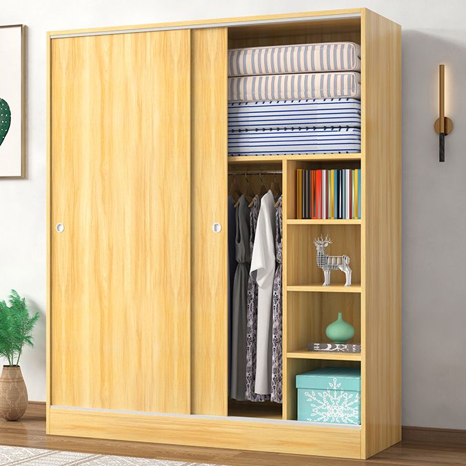 Modern Wardrobe Cabinet With Shelves Engineered Wood Wardrobe Closet