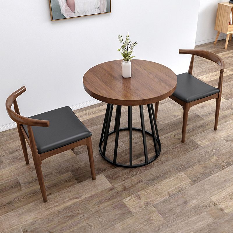 Modern 1/2/3 Pieces Dining Set Round Pine Wood Dining Table for Dining Room