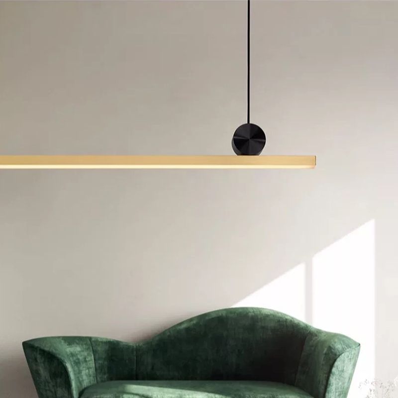 LED Island Light Gold Island Hanging Light with Acrylic Shade for Dining Room